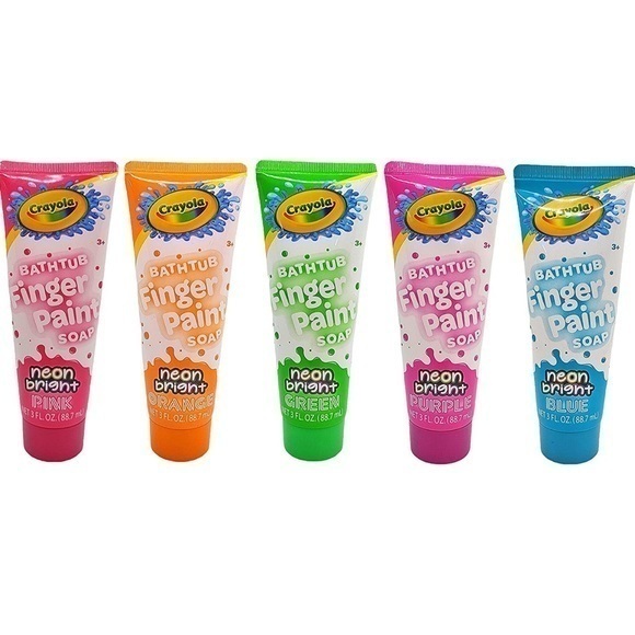 New 5pc Crayola Neon Bright Bathtub Finger Paint Soap (Set Of 5) bath wash - Picture 1 of 3